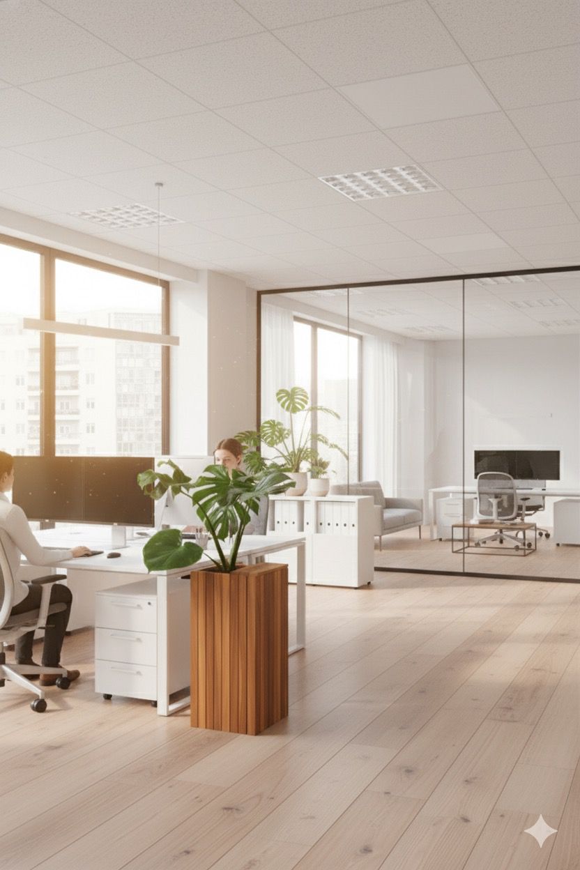 Compostera camuflada en oficina